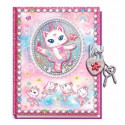 Pecoware Diary with a padlock - Cat ballerina