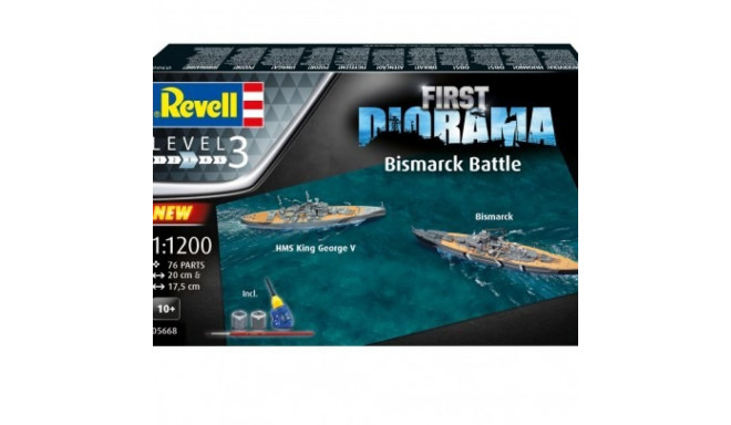 Plastic model First Diorama Set Bismarck Battle