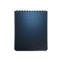 Notebook A6, 60 pages 70 gsm, squared, plastic cover black, spiral on top