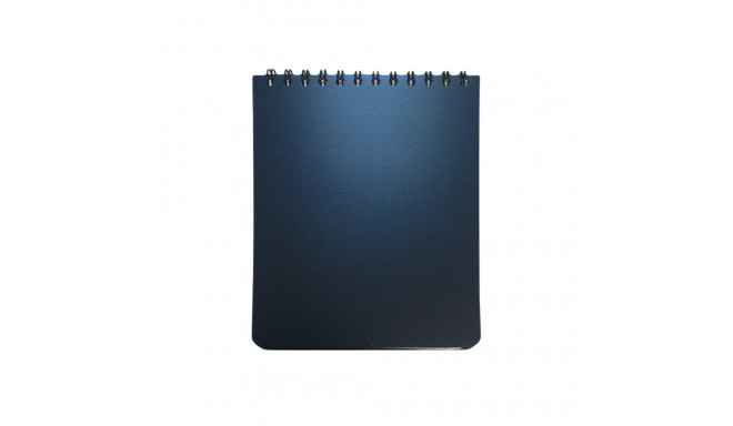 Spiral notebook with plastic cover, squares, A6, 60 sheets, black