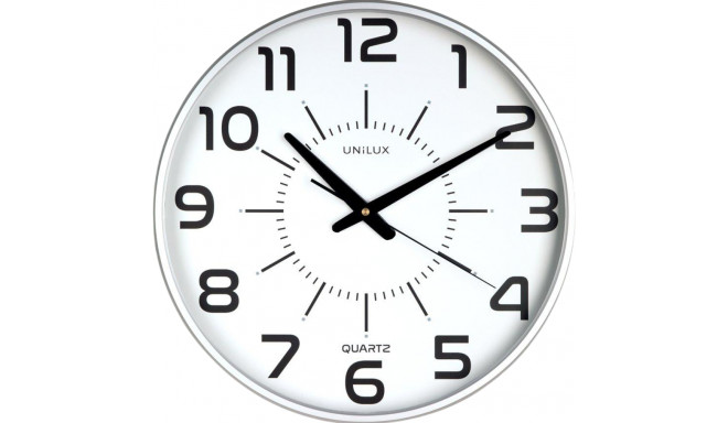 Wall clock UNILUX Maxi Pop 37.5cm silver