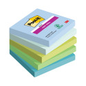 Post-it® Super Sticky Notes, Oasis Colour Collection, 76 mm x 76 mm, 90 Sheets/Pad, 5 Pads/Pack