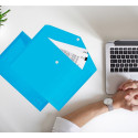 Envelope plastic A5 with button 0.16mm assorted PP