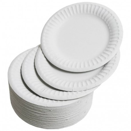 Papptaldrik SMILE 18cm valge 50tk
