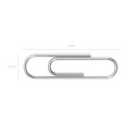 Paper clips zinc plated ErichKrause®, 33mm (box 100 pcs)