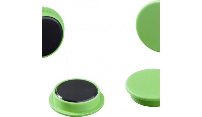 Magnet green - 32 mm, holding power 8N, height 7 mm, 4 magnets per blister card