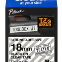 Adhesive tape BROTHER Strong TZE-S141 18mm black/transparent analogue