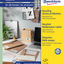 Sticker label AVERY ZWECKFORM 210x297mm 10 sheets of recycled paper (LR3478-10)