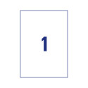 Kleebisetikett AVERY Zweckform 210x297mm temp- ja veekindel 40 lehte valge (L7917-40)