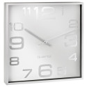 Wall clock ALCO 28.3x28.3cm silver frame and silver numbers