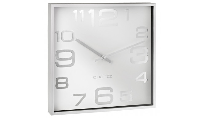 Wall clock ALCO 28.3x28.3cm silver frame and silver numbers