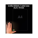 Kleebisetikett eemaldatav AVERY Zweckform 25,4x10mm 189 lehel 20 lehte pakis kollane (L6037-20)