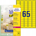 Sticker label removable AVERY ZWECKFORM 38x21,2mm 25 sheets per pack neon yellow (L7651Y-25)