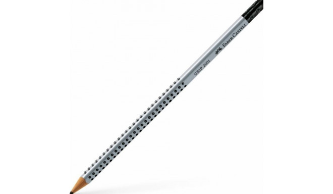 Regular pencil FABER-CASTELL Grip HB with rubber, ergonomically sharpened