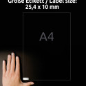 Kleebisetikett hõbedasest polüesterkilest AVERY Zweckform 25,4x10mm 189 lehel 20 lehte pakis (L6008-