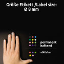 Kleebisetikett AVERY Zweckform Q8mm sinine 416 tk (3011)