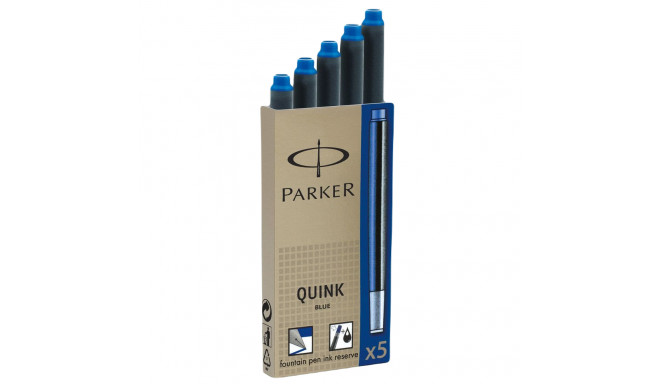 Fountain pen ink cartridge PARKER blue 5 pcs in a pack