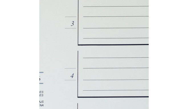 Register interleaved A4 1-6 colored plastic FORPUS