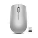 Lenovo Wireless Mouse 530 Optical Mouse, Platinum Grey, 2.4 GHz Wireless via Nano USB