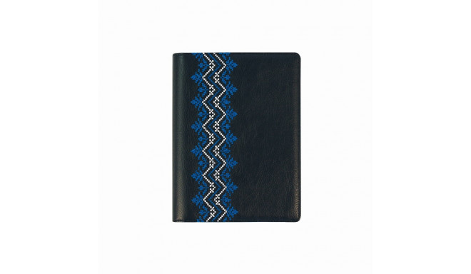 Märkmik A5 Pattern 170x225mm, ruut, kirivöö sinine, kunstnahast kaaned, spiraalköide, Timer