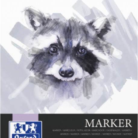 Joonistusplokk markerile A4 180gsm, 15 lehte, liimköide, Oxford