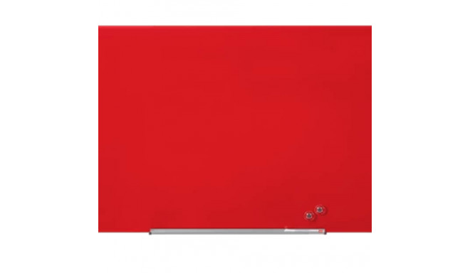 Klaastahvel NOBO Impression Pro Widescreen Glass Red 57" 1260x710mm punane, kaasas marker, 2 klaasta