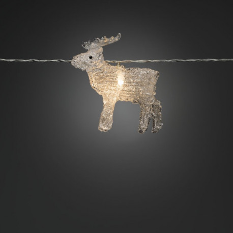 Valguskett 8WW LED tulega põtra, L-400cm/ läbipaistev