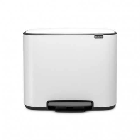 Prügikast 3x11L pedaaliga, Brabantia, BO, K-44cm, L-54xS-36,5cm/ White, valge