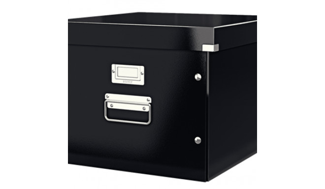 Rippkaantekarp kokkupandav Leitz 357x285x367mm, 15-le kaanele,must lam.kartong