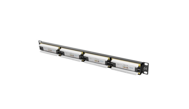 Lanberg patch paneel 24 porti 1U Cat.5e UTP must PPU5-1024-B