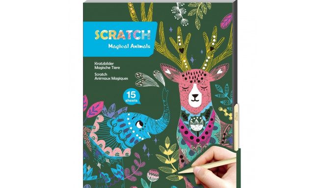 AVENIR A4 Scratch Book Magical animals