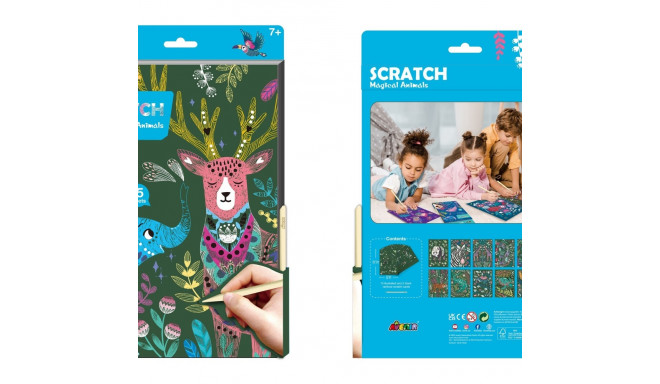 AVENIR A4 Scratch Book Magical animals
