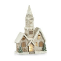 Decorative Figure Grey Music Christmas LED Light House 21 x 77 x 48 cm Brown White Green Magnesium