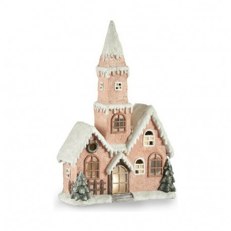 Christmas bauble Krist+ CC2187084 CC2187084 White Brown Green Pink House Christmas 21 x 77 x 48 cm L