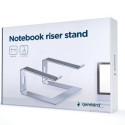 Gembird NBS-D1-01 laptop stand Aluminium, Silver 39.6 cm (15.6")