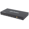 Manhattan 1080p 4-Port HDMI Multiviewer Switch, Switch with Four Inputs on One Display, Video Bandwi