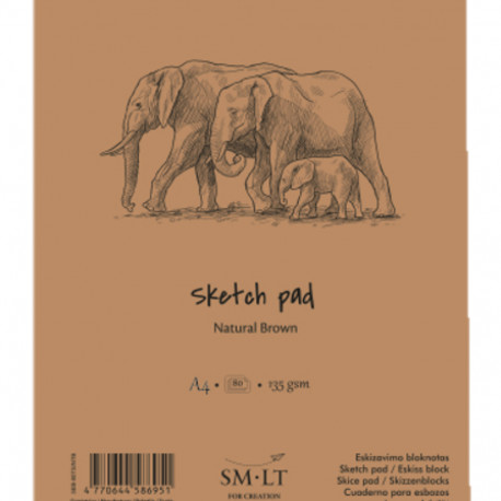 Joonistusplokk A5 135gsm, 80 lehte,spiraalköide,recycled, SMLT