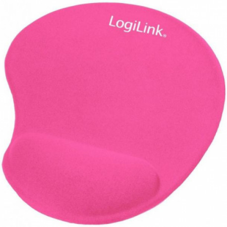 Logilink mousepad with wrist support Ergonomic, pink