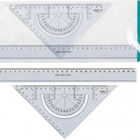 Joonlaud koolikomplekt Linex Coll-2602(joonlaud30cm,mall-kolmnurk45¤)