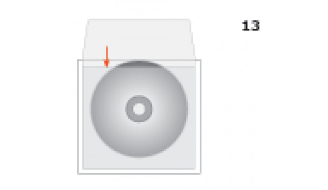 Kiletasku iseliimuv CD-le klapiga, 2tk. lehel, 1leht