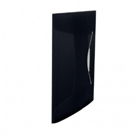 Kummiga mapp A4 Vivida, plast, must