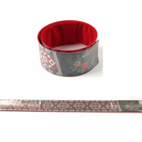 Randmehelkur Slap Wrap rahvusmustriga punane