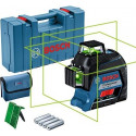 Bosch Line laser GLL 3-80 G Professional, cross line laser (blue/black, case, green laser lines)