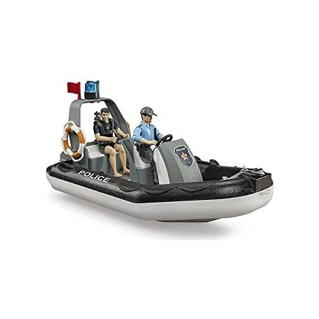 Bruder bworld police inflatable boat, model vehicle