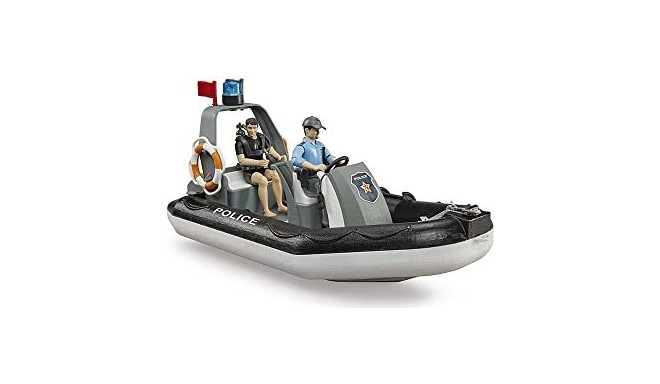 Bruder bworld police inflatable boat, model vehicle