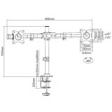 Multibrackets MB-3309 Deskmount for 2 monitors up to 27" / 7.5kg