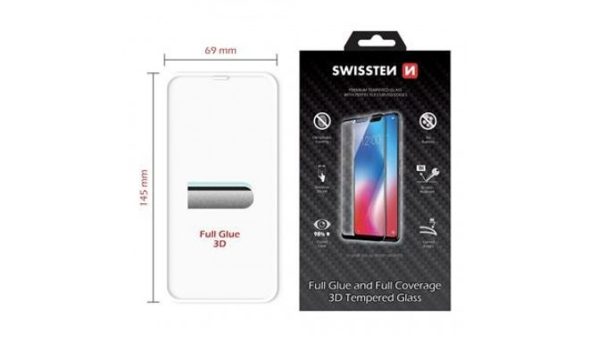 Swissten Ultra Durable 3D Full Face Tempered Glass Apple iPhone XR White