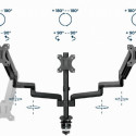 Gembird MA-DA3-01 Desk Mounted Adjustable Mounting Arm for 3 Monitors Gembird MA-DA3-01 Desk Mounted Adjustable Mounting Arm for 3 Monitors