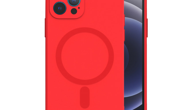 Mocco MagSilicone Soft Back Case Silicone Case for Apple iPhone 14 Plus Red