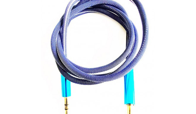 Mocco Textile Premium AUX Cable 3.5 mm -> 3.5 mm 1m Blue